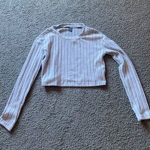 GREY CROPPED SWEATER